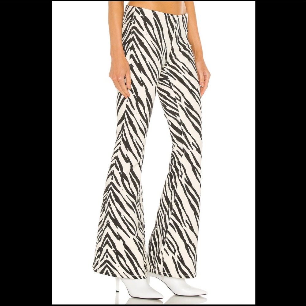 Free People Penny Pull On Bell Bottoms in Zebra